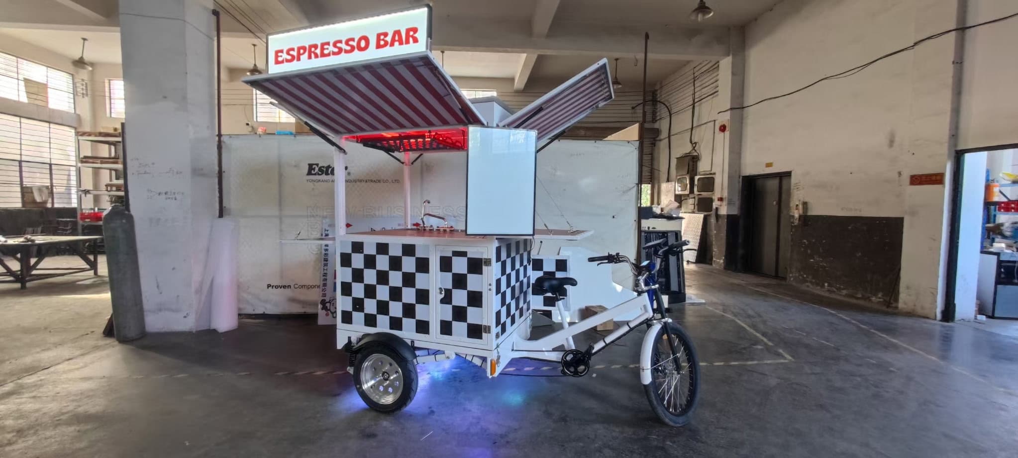 Lucy's Coffee Express espresso bike open for service